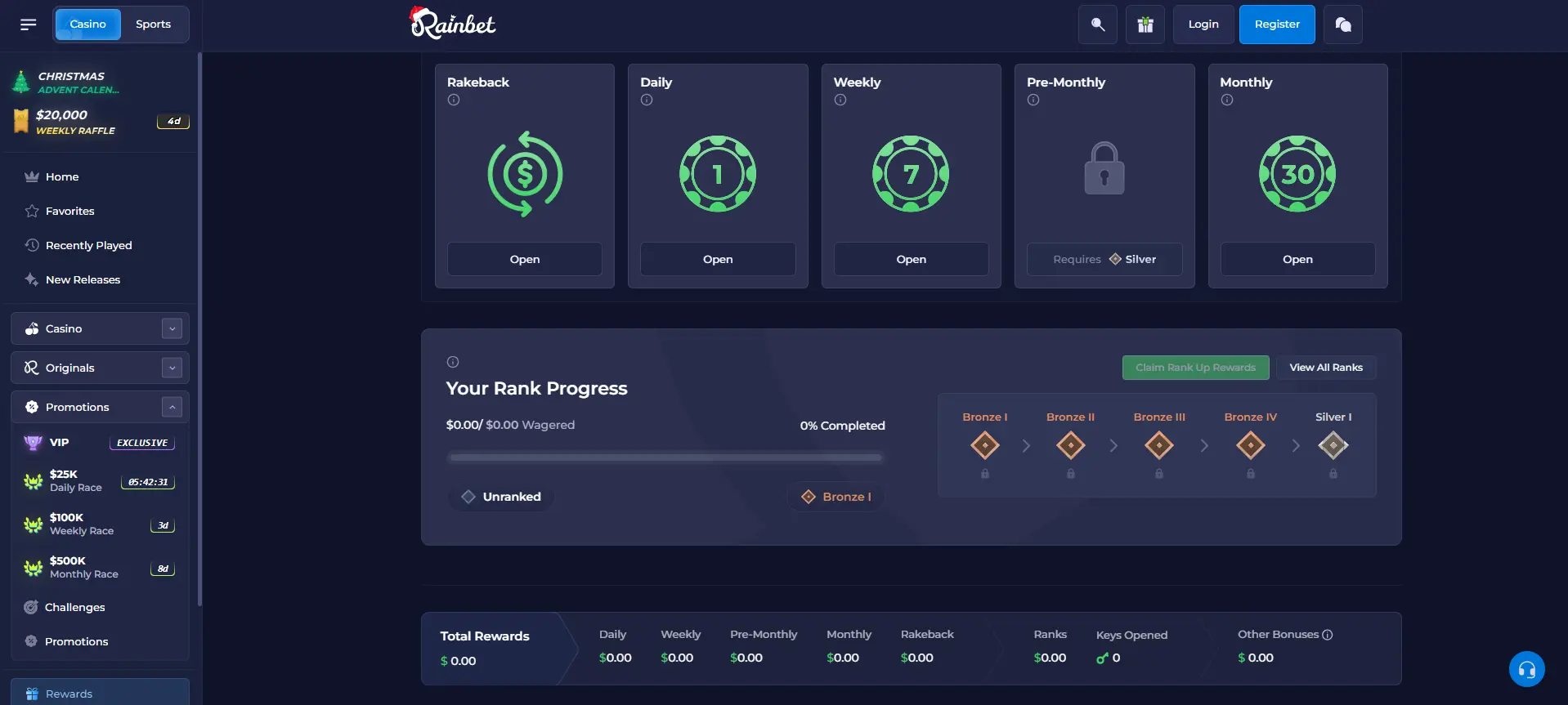 Program lojalnosti Rainbet Casina